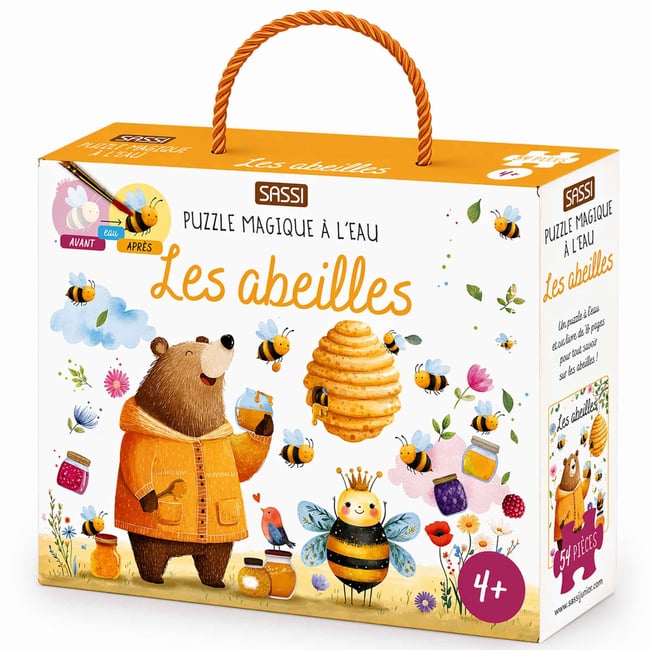 Puzzle magique à l'eau enfant 54 pièces coloriage réutilisable - SASSI