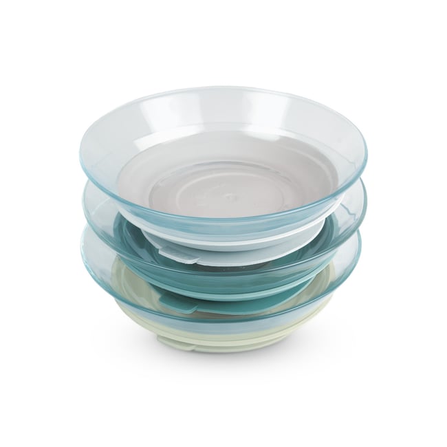 Coffret 3 assiettes en verre BEABA x DURALEX Couleur vert-de-gris <span itemprop=