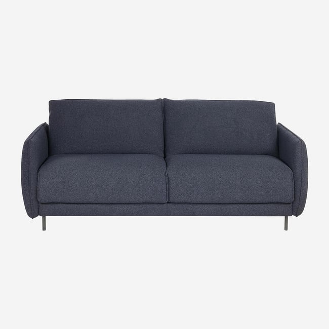 Canapé convertible - Matelas en mousse 13 cm - Tissu Tolfa MILANO ll Couleur bleu <span itemprop=