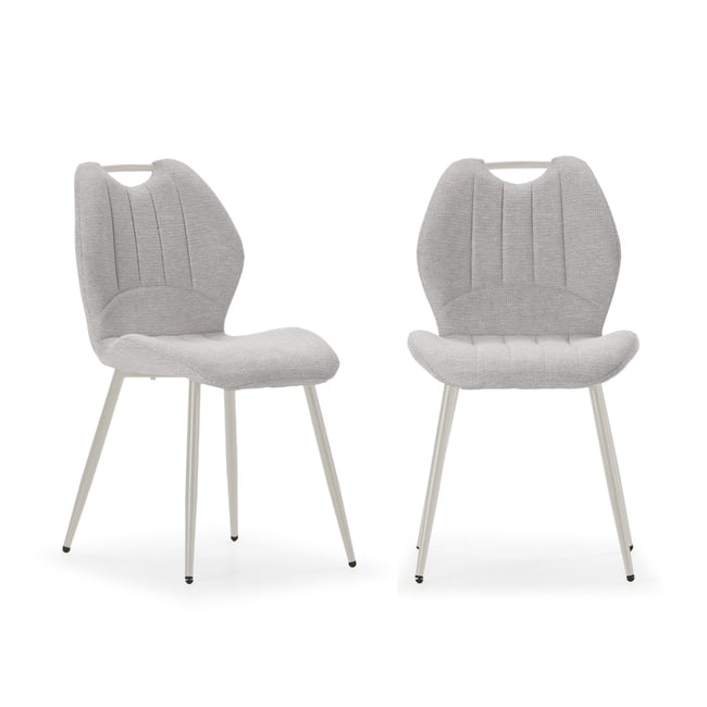 Lot de 4 chaises en tissu avec pieds en métal L48 cm - NOVA - CALICOSY