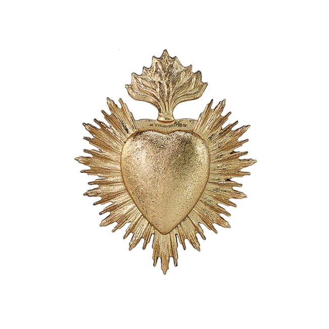 Petit Ex-voto déco murale Couleur doré <span itemprop=