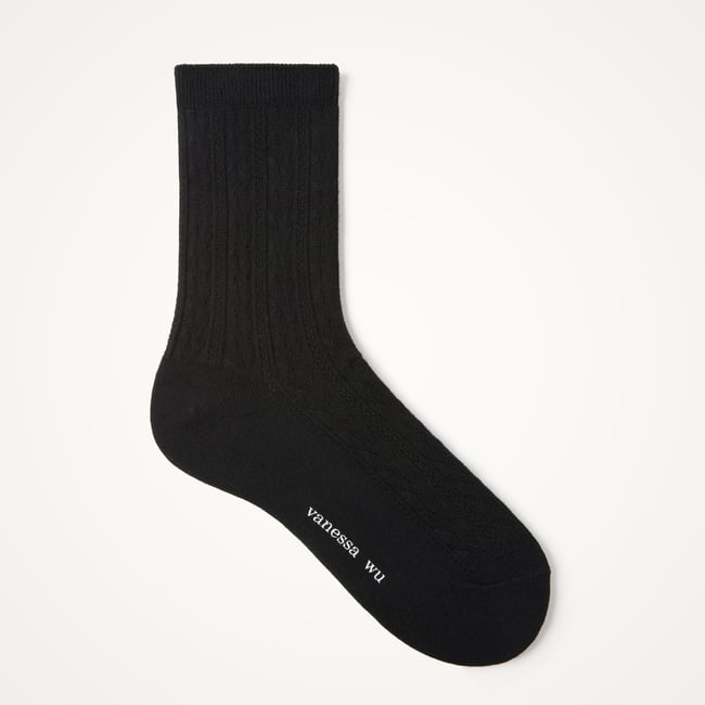 Chaussettes en côtelé tressé TOKYO Low - VANESSA WU