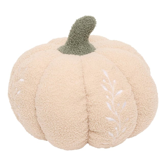 Coussin citrouille Automne rond 32x32cm beige <span itemprop=