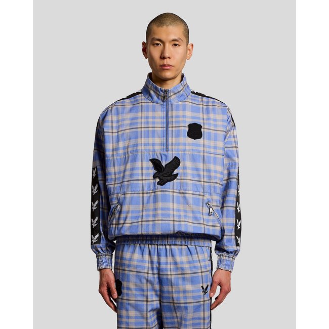 Veste droite en coton bleu bonnet <span itemprop=