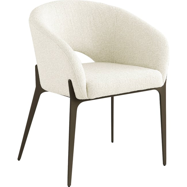 Chaise de salle à manger enveloppante Couleur biscotti <span itemprop=