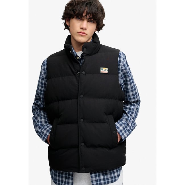 Doudoune sans manches noir <span itemprop=
