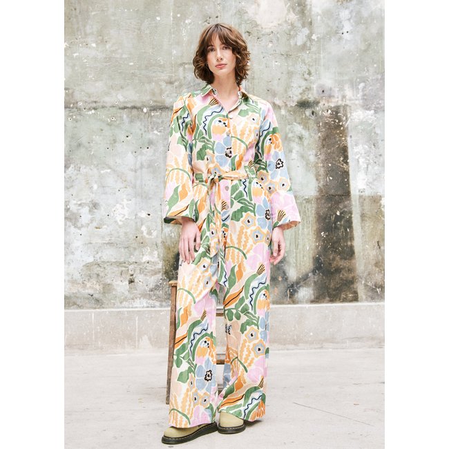 Combinaisons en coton COECILIA pastel flowers <span itemprop=
