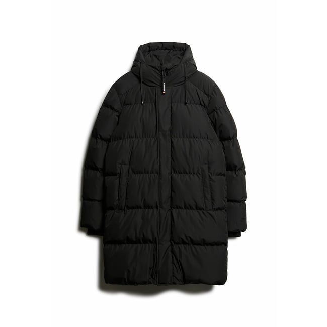 Sports Hooded Padded Jacket, black, SUPERDRY
