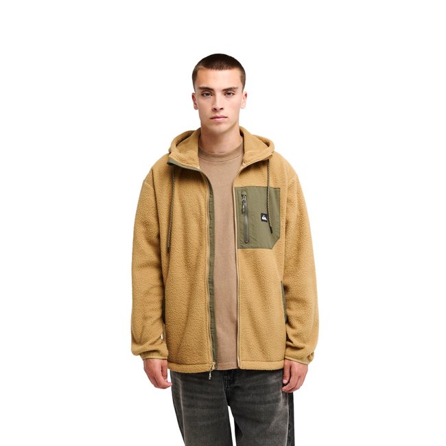 Polaire zippée CLEAN COAST HOOD beige kelp <span itemprop=