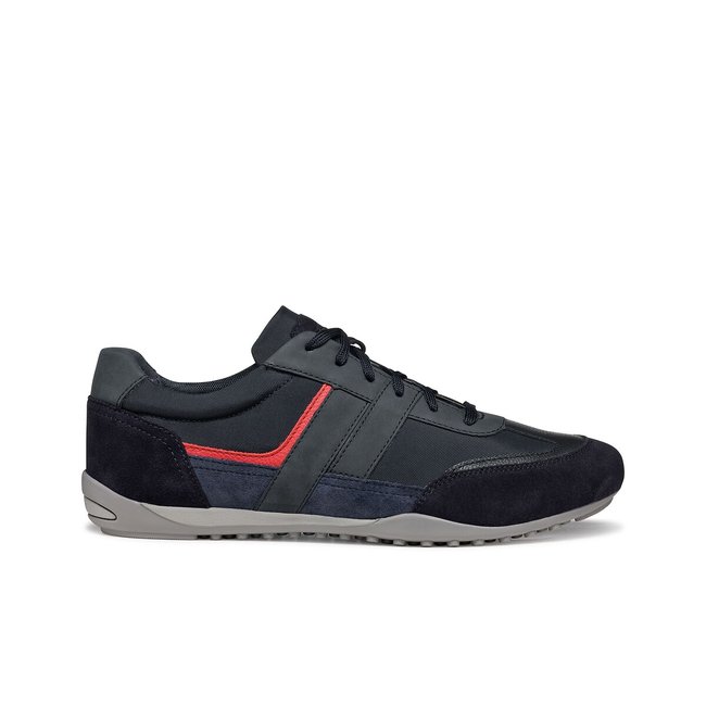 Baskets respirantes Wells bleu marine <span itemprop=