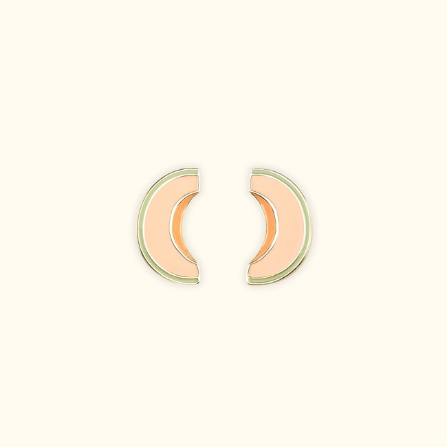 Boucles d'oreilles MELON orange et vert <span itemprop=