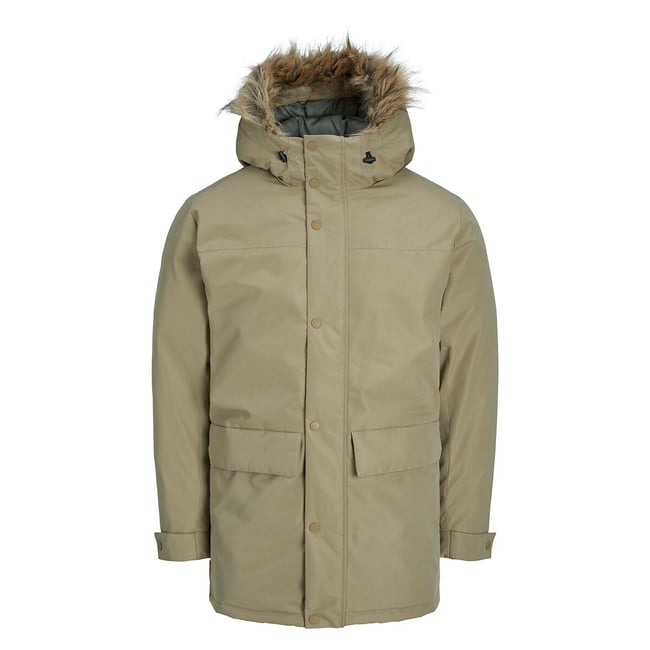 Парка с капюшоном с оторочкой искусственным мехом Jjchamp бежевый JACK & JONES