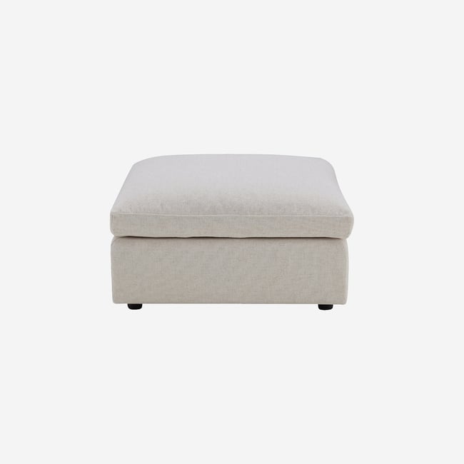 Repose-pieds en tissu LAVINIO Couleur beige <span itemprop=