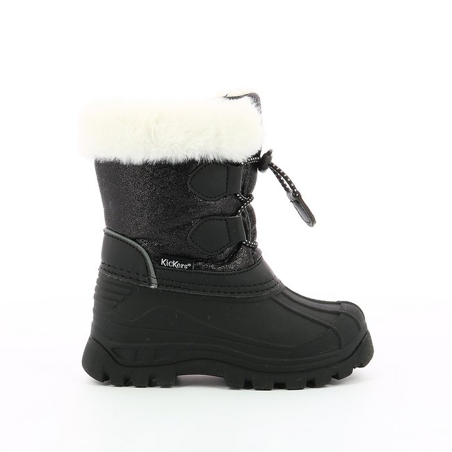 Bottes fourrées Sealsnow noir verni <span itemprop=