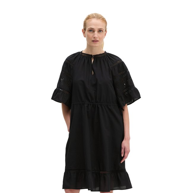 Robe boho de style folklorique loose en voile de coton brodé - MARC O'POLO