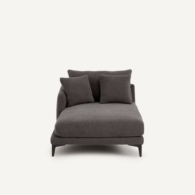 Chaise longue in poliestere effetto tessuto intrecciato, MODERNISTE, design Emmanuel Gallina - EMMANUEL GALLINA X AM.PM