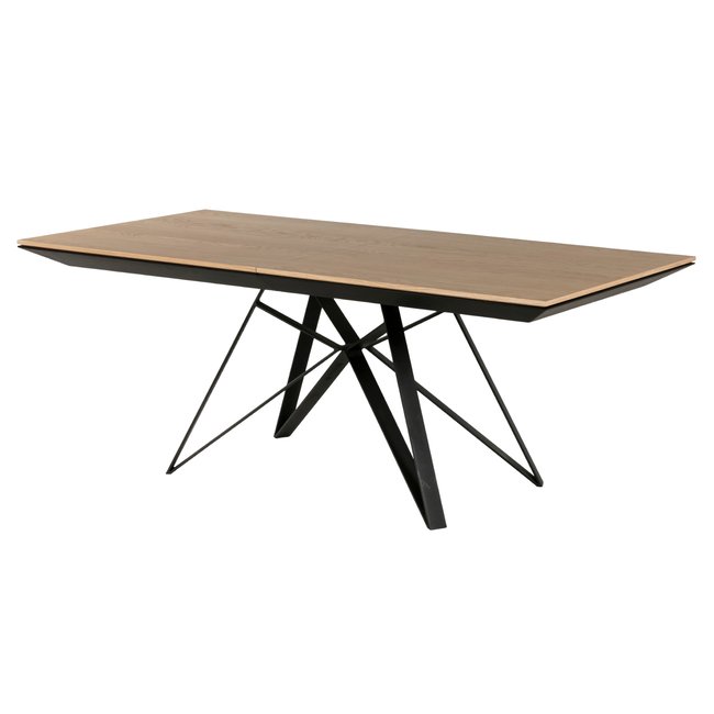 Table en bois extensible bois/métal L200/292 - SPIDER Couleur bois clair <span itemprop=