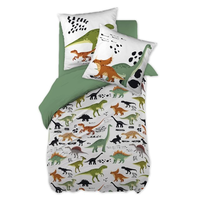 Parure Housse de couette Collection Dinosaure vert <span itemprop=