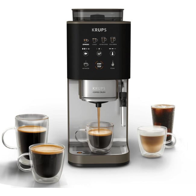 Expresso Broyeur Coffee Crush Experience, Machine à café à grains ultra compacte SA403BE0 - KRUPS
