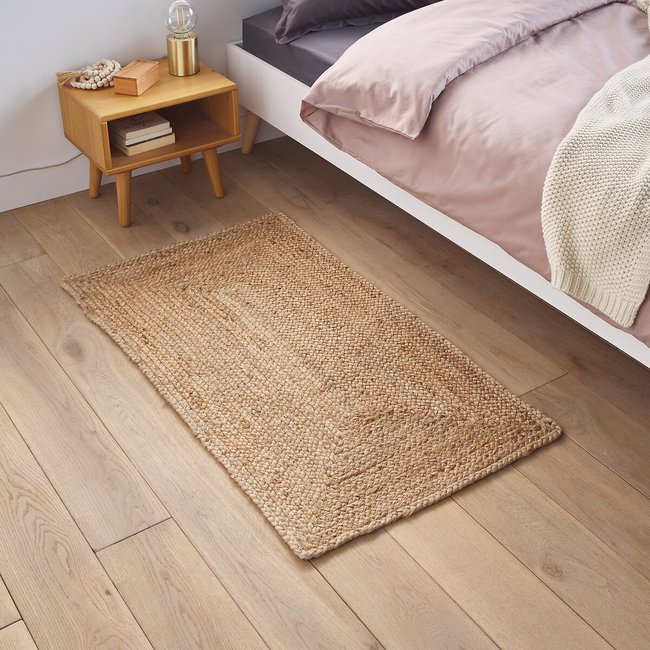 Descente de lit en jute, Aftas Couleur naturel <span itemprop=
