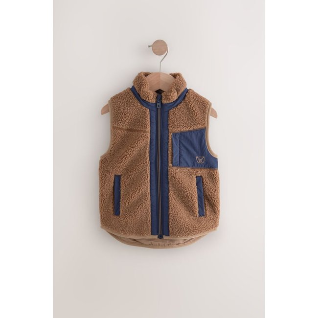 Veste sans manches marron <span itemprop=