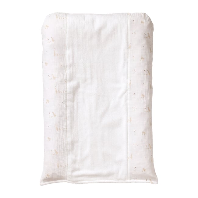 Matelas à langer en gaze de coton écru <span itemprop=
