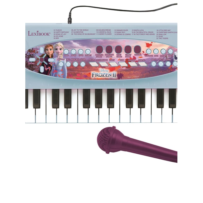 Clavier Électronique Musical avec Micro Reine des Neiges bleu <span itemprop=