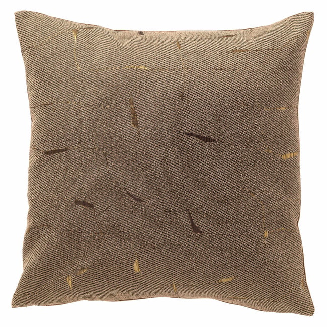 Housse de coussin Gidon brun <span itemprop=