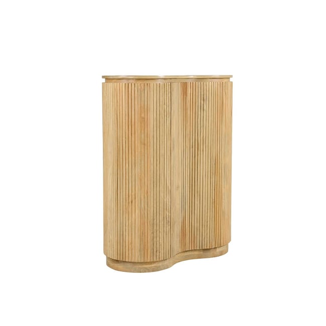 Meuble bar en bois de manguier  ELORIA Couleur bois clair <span itemprop=