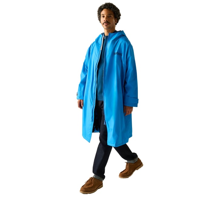 Peignoir à langer imperméable motif/style uni bleu vif <span itemprop=