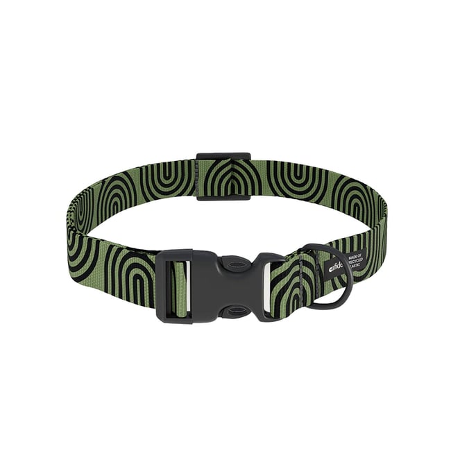 Collier PET recyclé japan design, JUNO vert <span itemprop=
