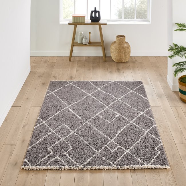 Alfombra de estilo berber, Rabisco gris oscuro <span itemprop=