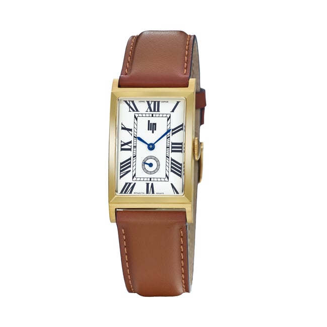 Montre Analogique  CHURCHILL doré blanc marron <span itemprop=