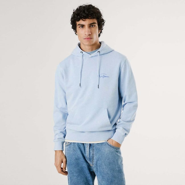 Sweat Coupe Regular À Capuche bleu soho <span itemprop=