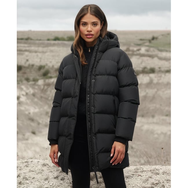 Doudoune mi-longue à capuche Sports - SUPERDRY