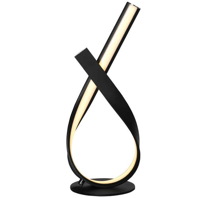 Lampe à poser design contemporain spirale alu. noir LED blanc chaud Couleur noir <span itemprop=