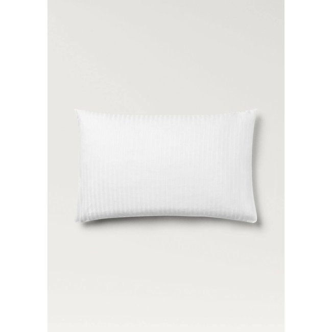 Protège-oreiller en coton à rayures 50x75 cm blanc <span itemprop=