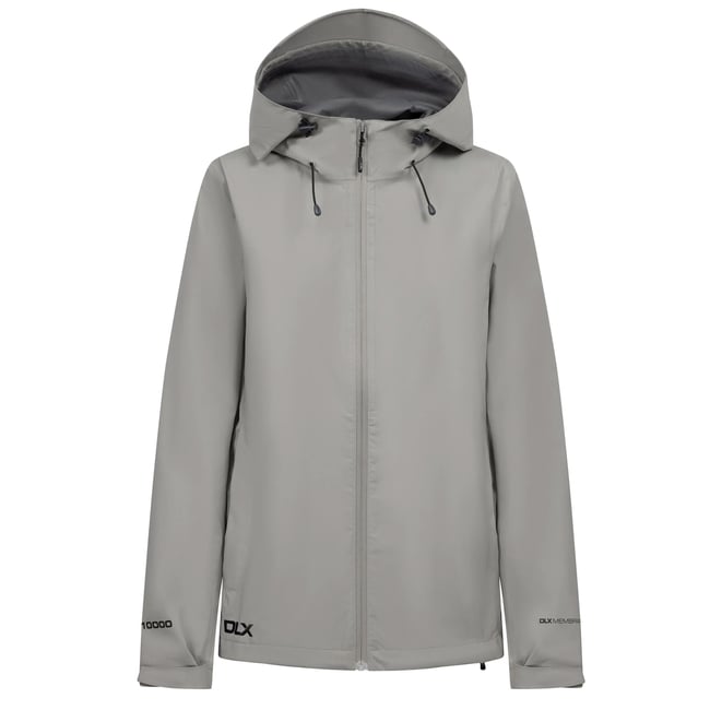 Veste imperméable à capuche ajustable LOSSIE beige gris <span itemprop=