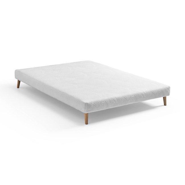 Sommier tapissier à lattes 12 cm - ZOHRA ET RAPHAEL Couleur blanc <span itemprop=