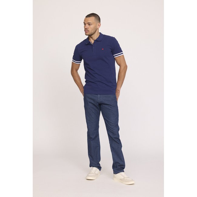 Jean coton straight LC126 bleu <span itemprop=
