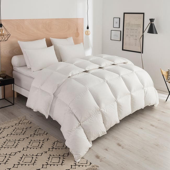 Couette Thermoduv CHAUDE - 90% Duvet d'Oie Couleur blanc <span itemprop=