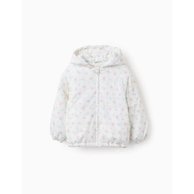 Doudoune avec Carreaux et Fleurs 'Brothers & Sisters' beige clair <span itemprop=