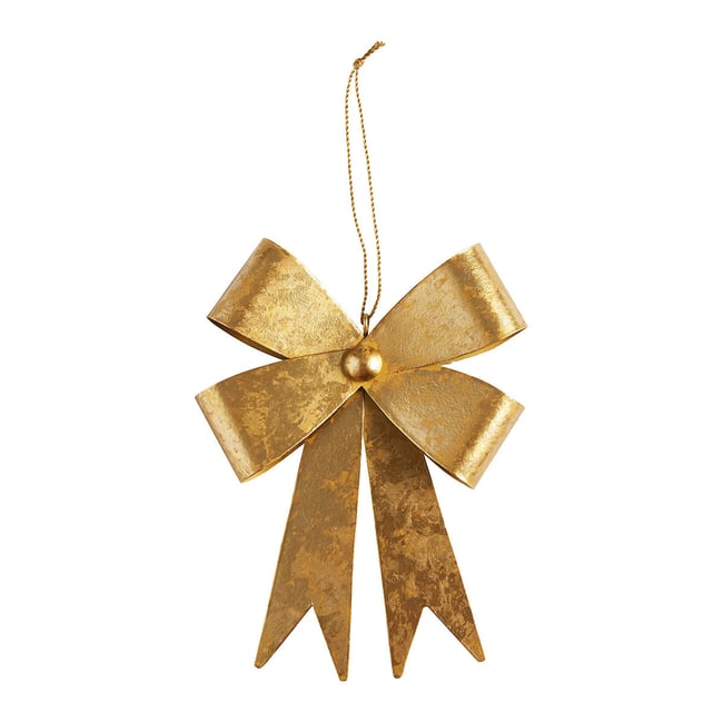 Décoration en métal doré grand modèle - NŒUD Couleur or <span itemprop=