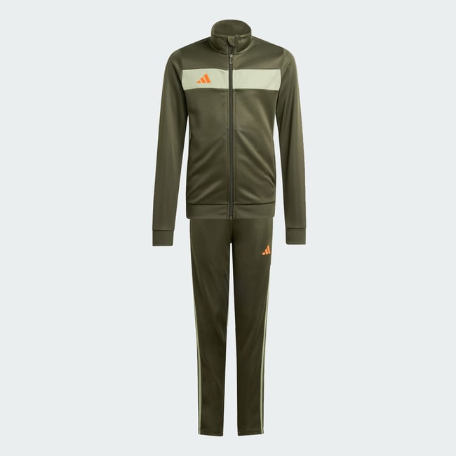 Survêtement Tiro 25 Essentials Enfants Survêtement Tiro 25 Essentials Enfants night cargo / tent green / impact orange <span itemprop=