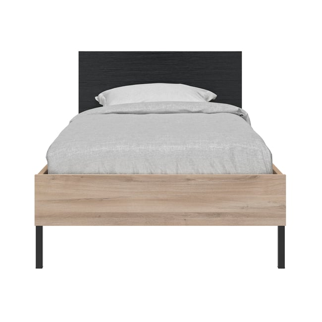 Lit avec tête veinée e Couleur beige <span itemprop=
