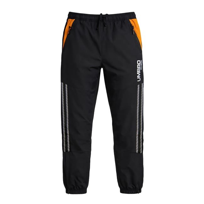 Jogging microfibre noir/blanc/orange <span itemprop=