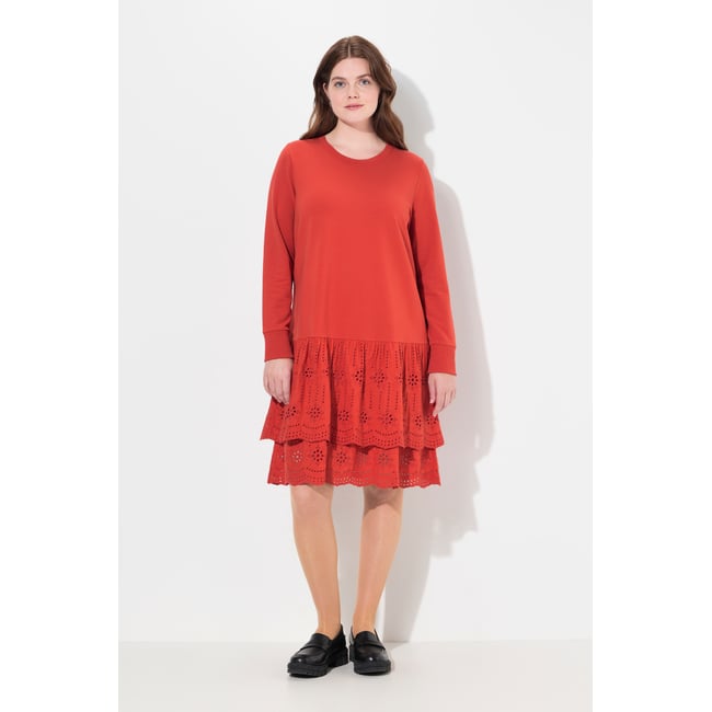 Robe en molleton à col rond et - ULLA POPKEN