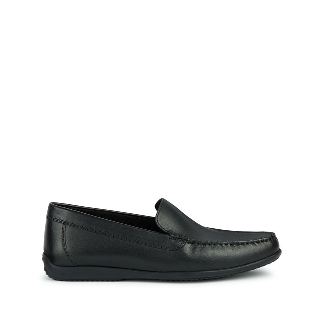 Mocasines de piel Ascanio negro <span itemprop=