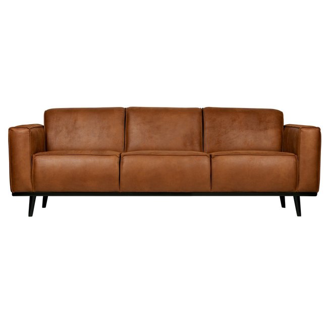 Canapé 3 places en cuir - STATEMENT Couleur cognac <span itemprop=