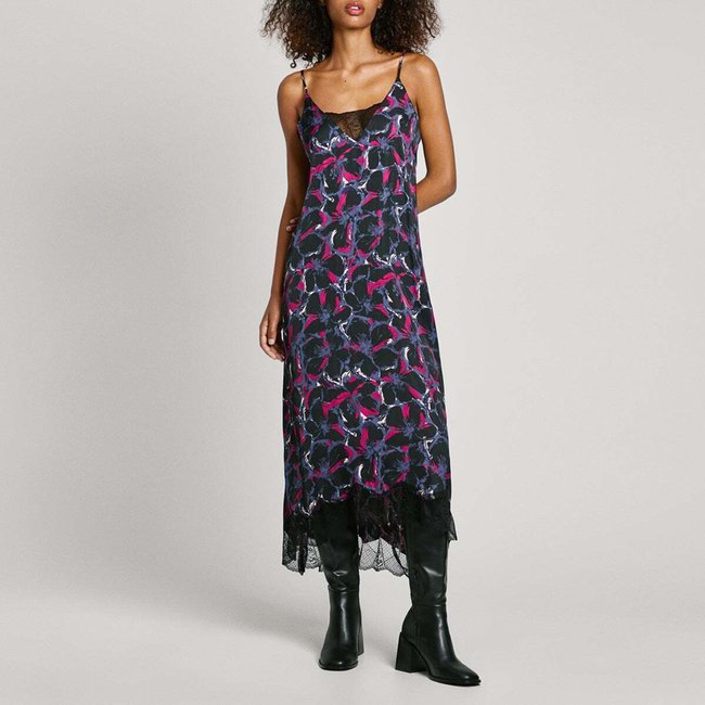 Robe Midi Style Lingerie noir <span itemprop=